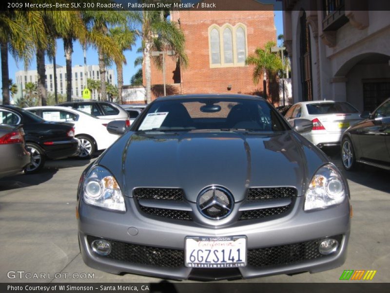 Palladium Silver Metallic / Black 2009 Mercedes-Benz SLK 300 Roadster