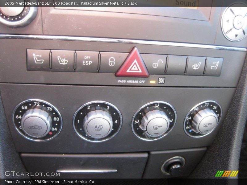 Palladium Silver Metallic / Black 2009 Mercedes-Benz SLK 300 Roadster