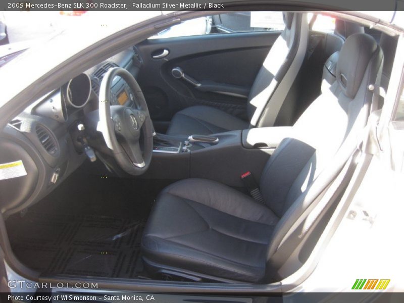 Palladium Silver Metallic / Black 2009 Mercedes-Benz SLK 300 Roadster