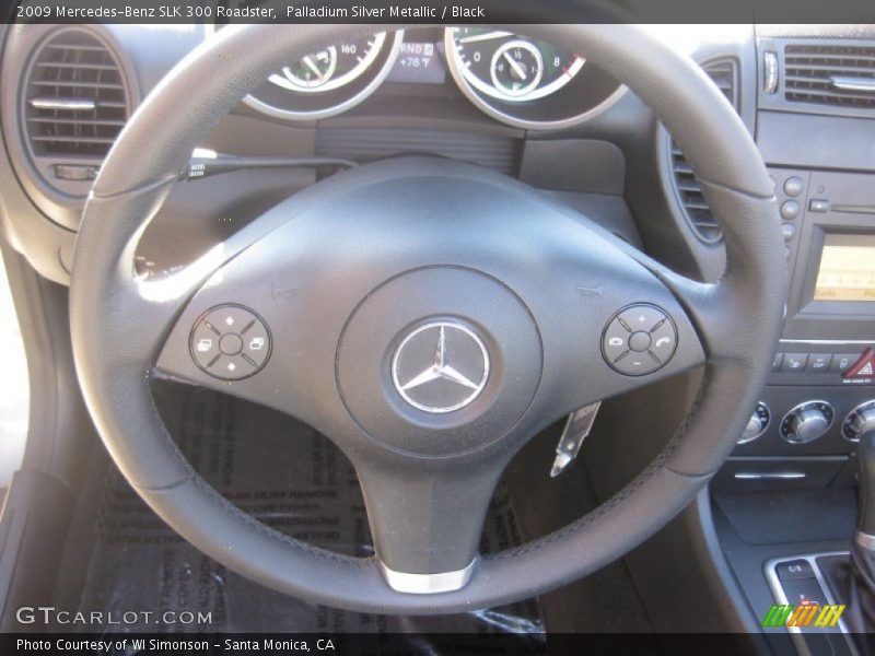 Palladium Silver Metallic / Black 2009 Mercedes-Benz SLK 300 Roadster