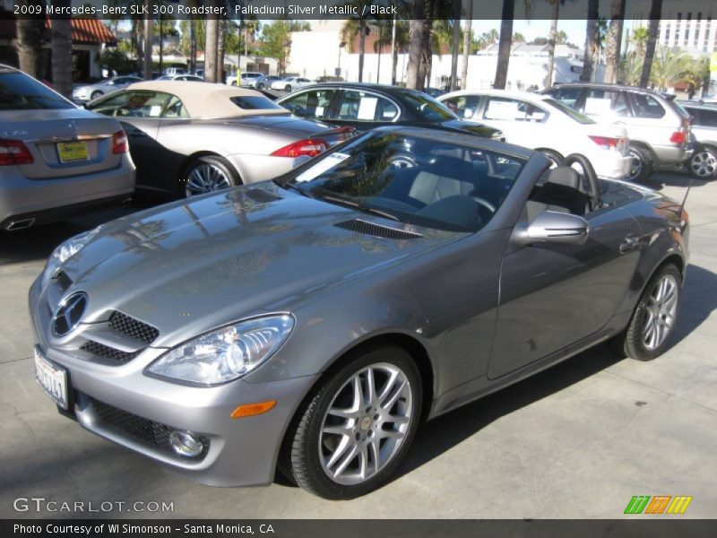 Palladium Silver Metallic / Black 2009 Mercedes-Benz SLK 300 Roadster