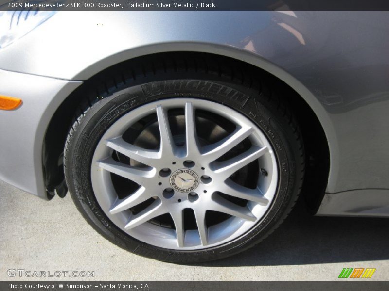 Palladium Silver Metallic / Black 2009 Mercedes-Benz SLK 300 Roadster