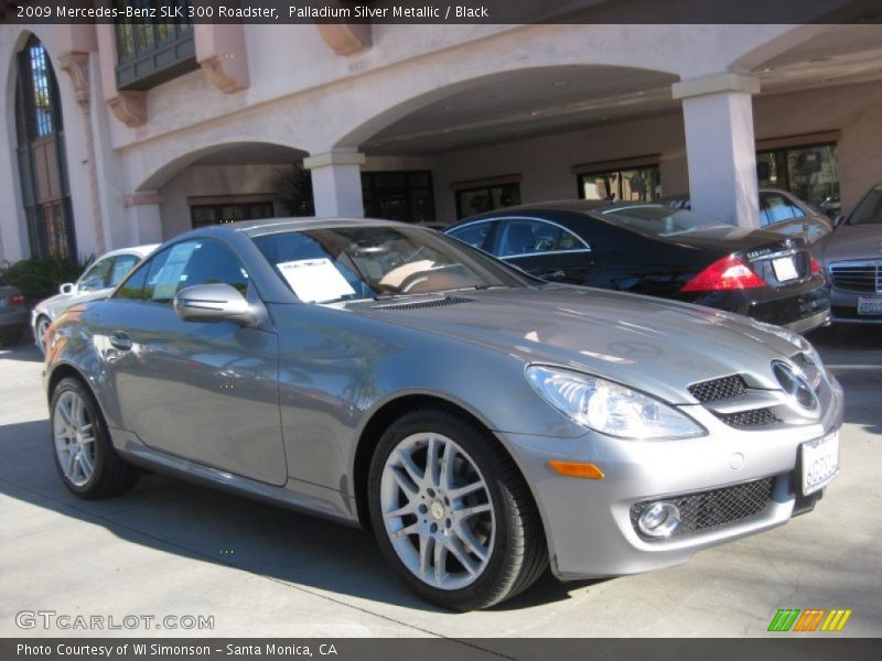 Palladium Silver Metallic / Black 2009 Mercedes-Benz SLK 300 Roadster