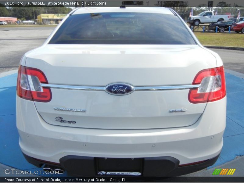 White Suede Metallic / Light Stone 2010 Ford Taurus SEL