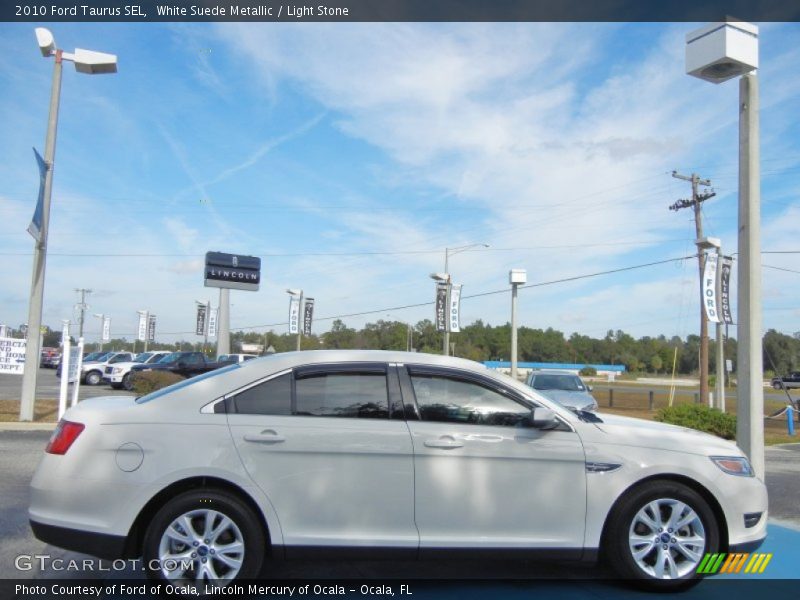 White Suede Metallic / Light Stone 2010 Ford Taurus SEL