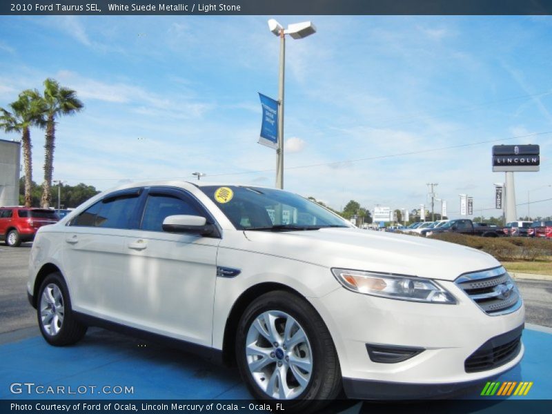 White Suede Metallic / Light Stone 2010 Ford Taurus SEL