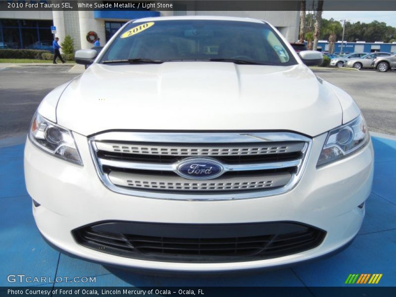 White Suede Metallic / Light Stone 2010 Ford Taurus SEL