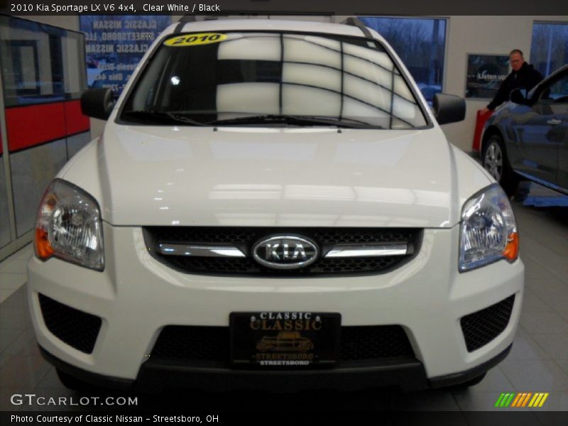 Clear White / Black 2010 Kia Sportage LX V6 4x4