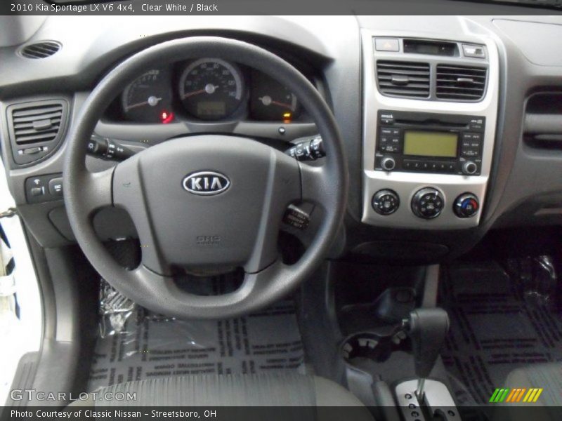 Clear White / Black 2010 Kia Sportage LX V6 4x4