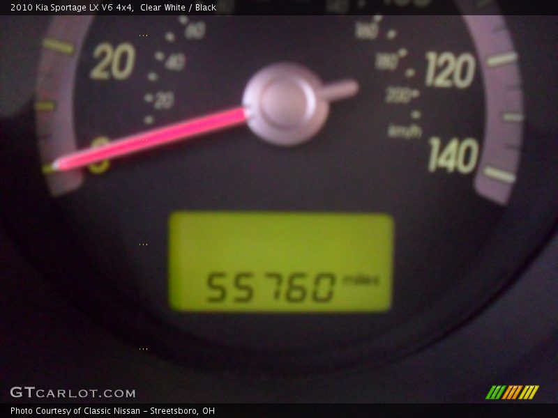 Clear White / Black 2010 Kia Sportage LX V6 4x4