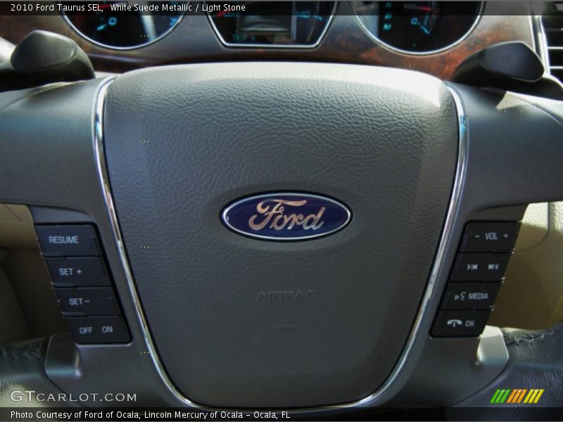 White Suede Metallic / Light Stone 2010 Ford Taurus SEL