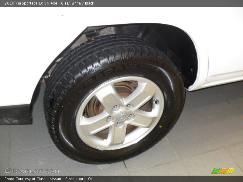 Clear White / Black 2010 Kia Sportage LX V6 4x4