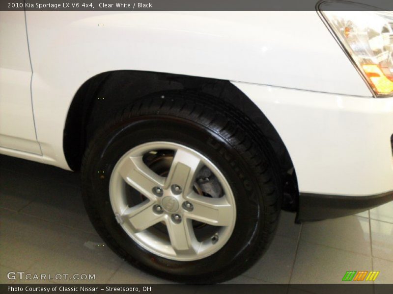 Clear White / Black 2010 Kia Sportage LX V6 4x4
