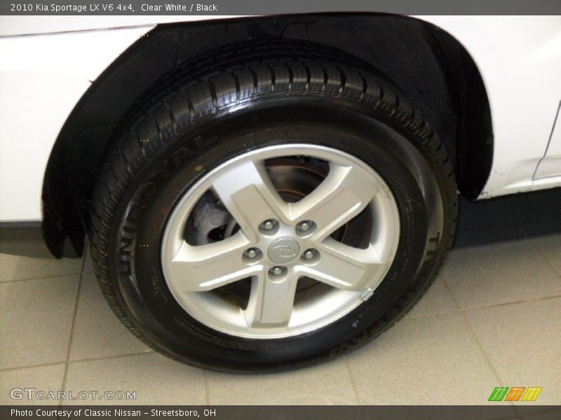 Clear White / Black 2010 Kia Sportage LX V6 4x4