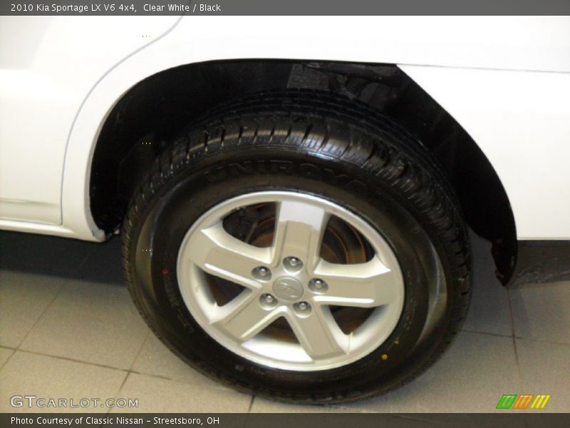 Clear White / Black 2010 Kia Sportage LX V6 4x4