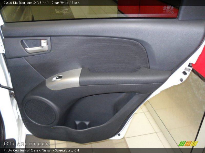 Clear White / Black 2010 Kia Sportage LX V6 4x4