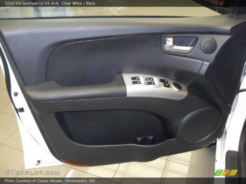 Clear White / Black 2010 Kia Sportage LX V6 4x4