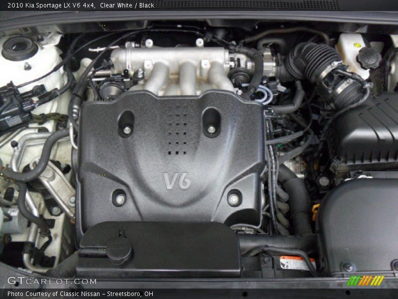 Clear White / Black 2010 Kia Sportage LX V6 4x4