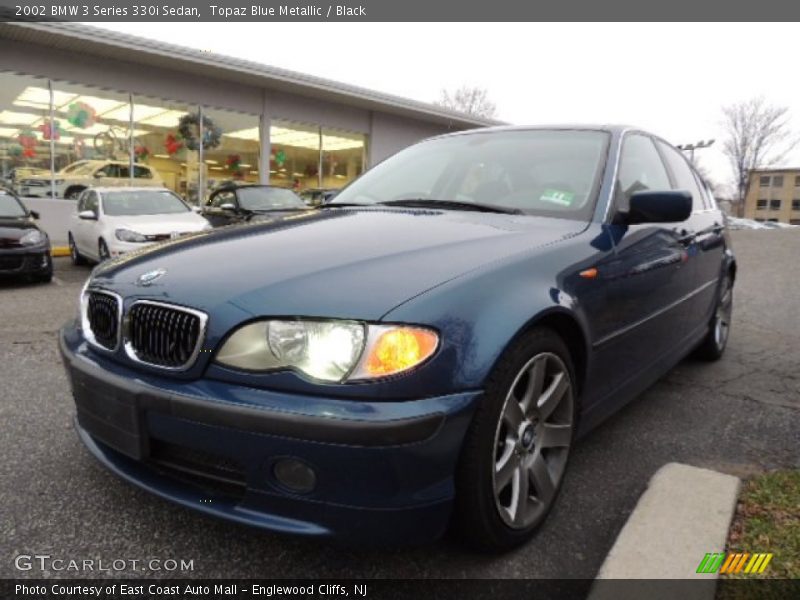 Topaz Blue Metallic / Black 2002 BMW 3 Series 330i Sedan