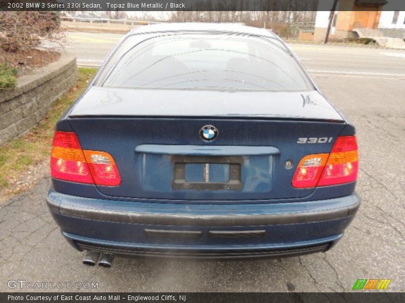 Topaz Blue Metallic / Black 2002 BMW 3 Series 330i Sedan