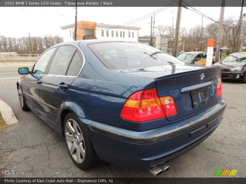 Topaz Blue Metallic / Black 2002 BMW 3 Series 330i Sedan