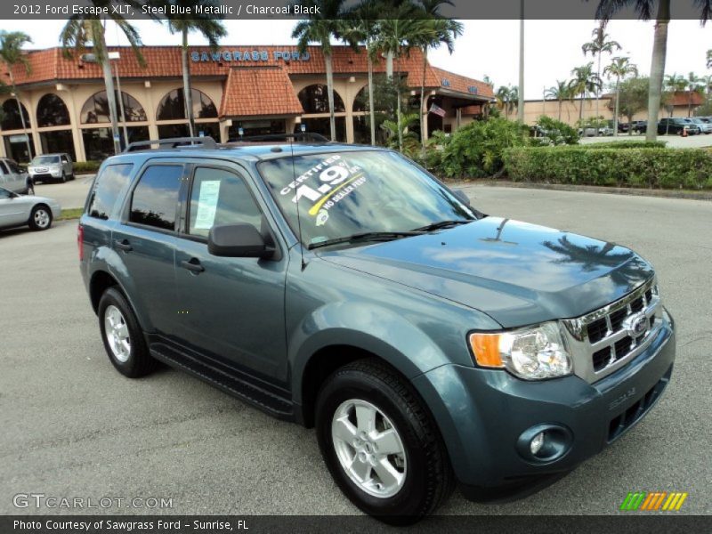 Steel Blue Metallic / Charcoal Black 2012 Ford Escape XLT