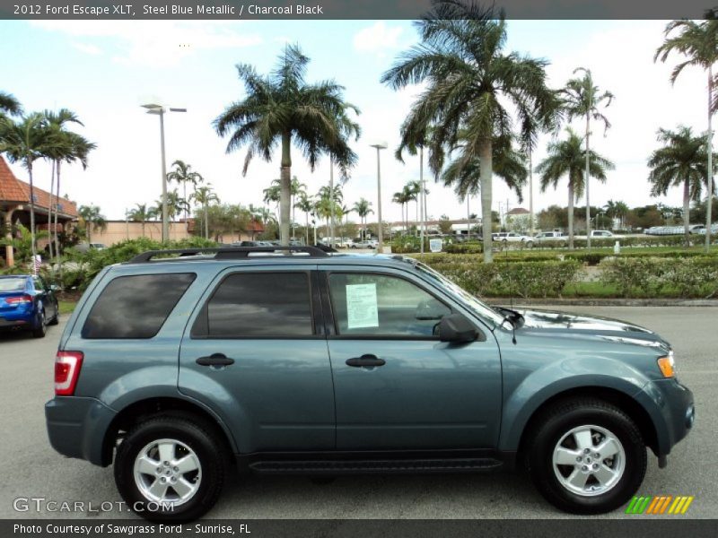 Steel Blue Metallic / Charcoal Black 2012 Ford Escape XLT