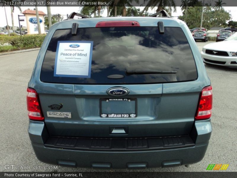 Steel Blue Metallic / Charcoal Black 2012 Ford Escape XLT