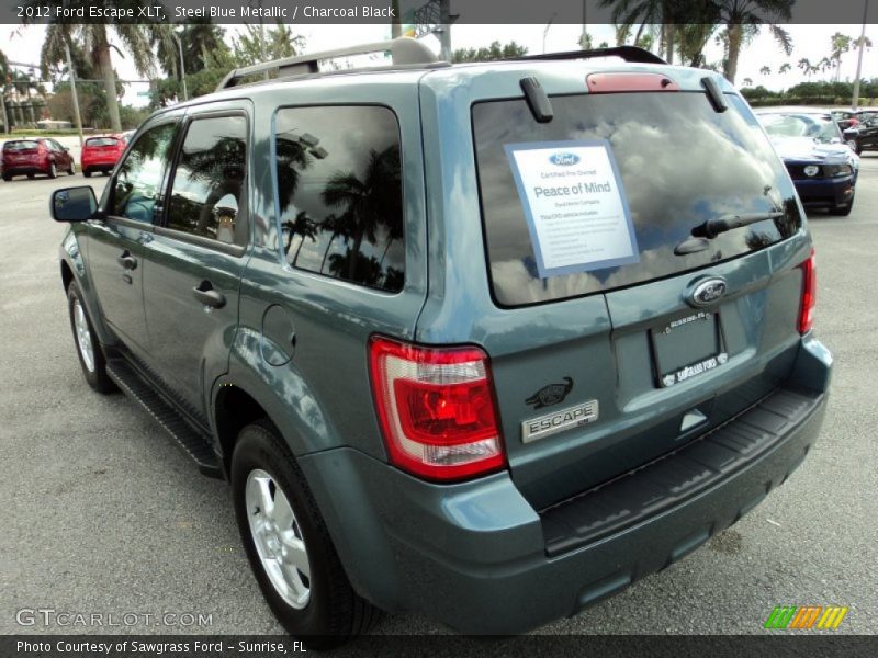 Steel Blue Metallic / Charcoal Black 2012 Ford Escape XLT