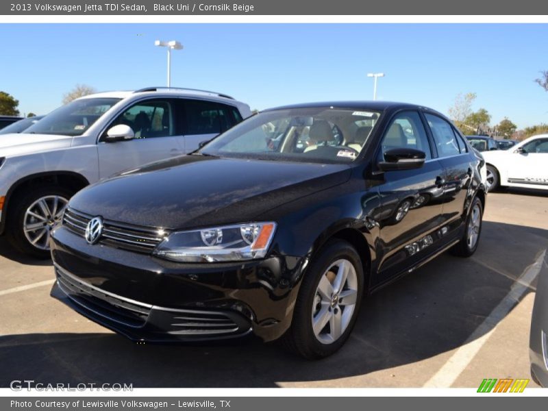 Black Uni / Cornsilk Beige 2013 Volkswagen Jetta TDI Sedan