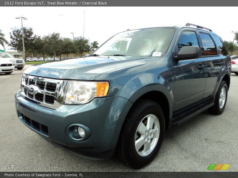 Steel Blue Metallic / Charcoal Black 2012 Ford Escape XLT
