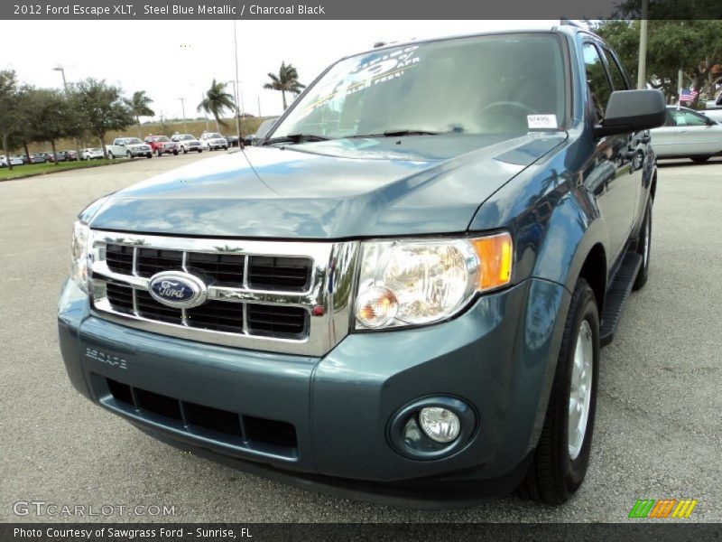 Steel Blue Metallic / Charcoal Black 2012 Ford Escape XLT
