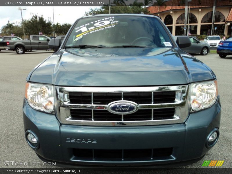 Steel Blue Metallic / Charcoal Black 2012 Ford Escape XLT