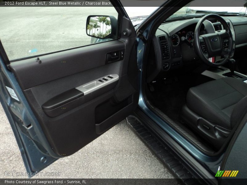 Steel Blue Metallic / Charcoal Black 2012 Ford Escape XLT