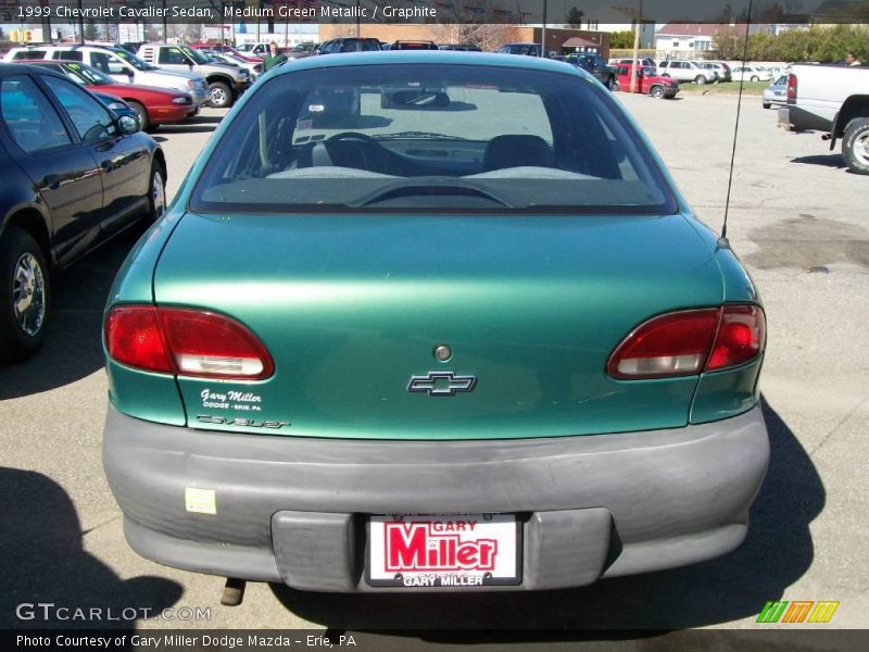 Medium Green Metallic / Graphite 1999 Chevrolet Cavalier Sedan