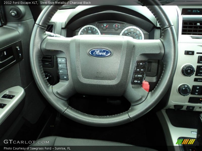 Steel Blue Metallic / Charcoal Black 2012 Ford Escape XLT