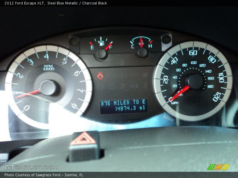 Steel Blue Metallic / Charcoal Black 2012 Ford Escape XLT