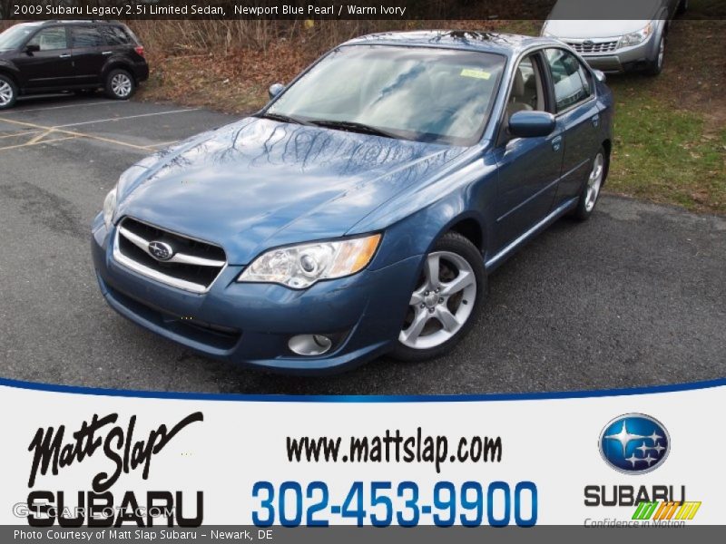 Newport Blue Pearl / Warm Ivory 2009 Subaru Legacy 2.5i Limited Sedan