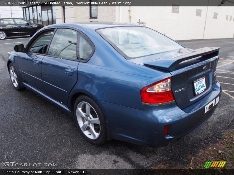 Newport Blue Pearl / Warm Ivory 2009 Subaru Legacy 2.5i Limited Sedan