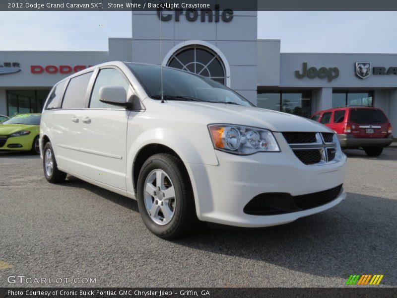 Stone White / Black/Light Graystone 2012 Dodge Grand Caravan SXT