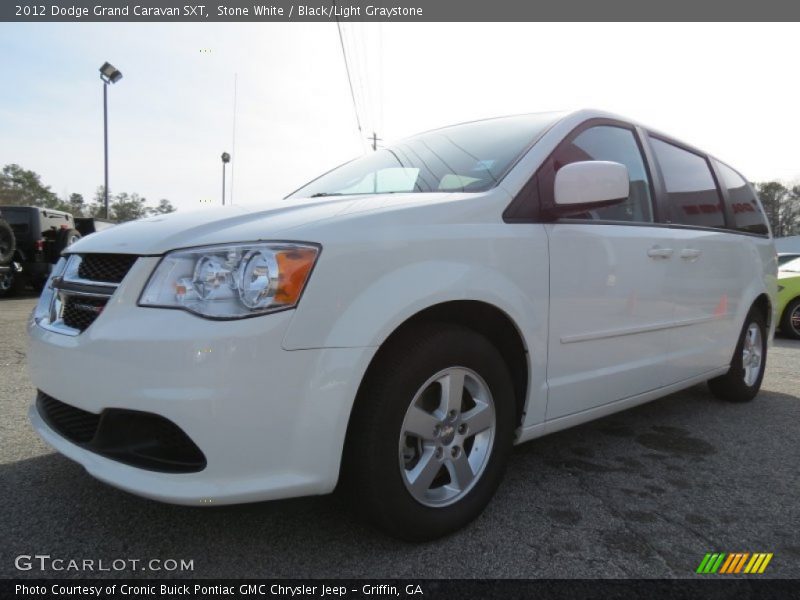 Stone White / Black/Light Graystone 2012 Dodge Grand Caravan SXT