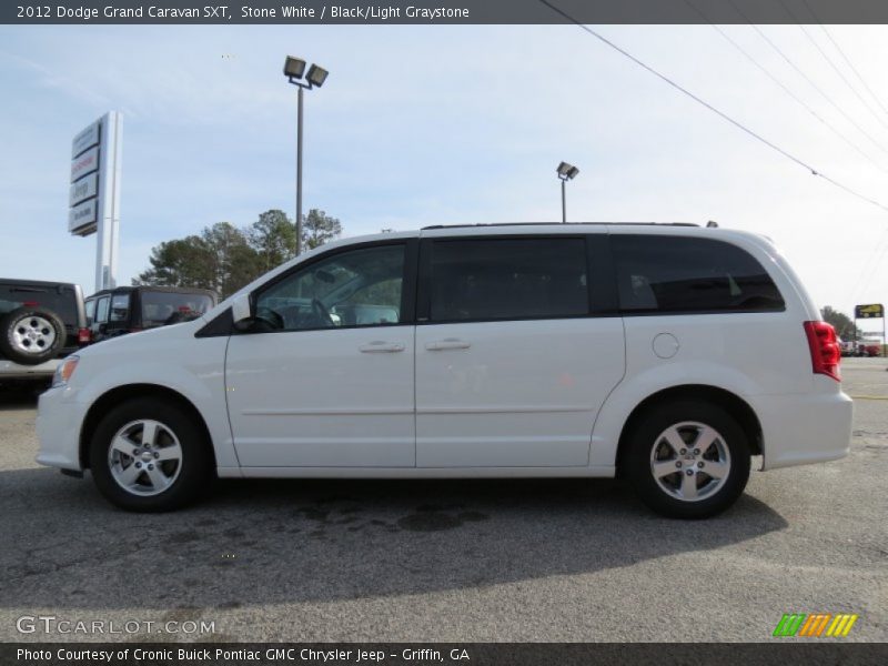 Stone White / Black/Light Graystone 2012 Dodge Grand Caravan SXT