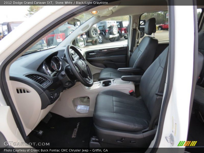 Stone White / Black/Light Graystone 2012 Dodge Grand Caravan SXT