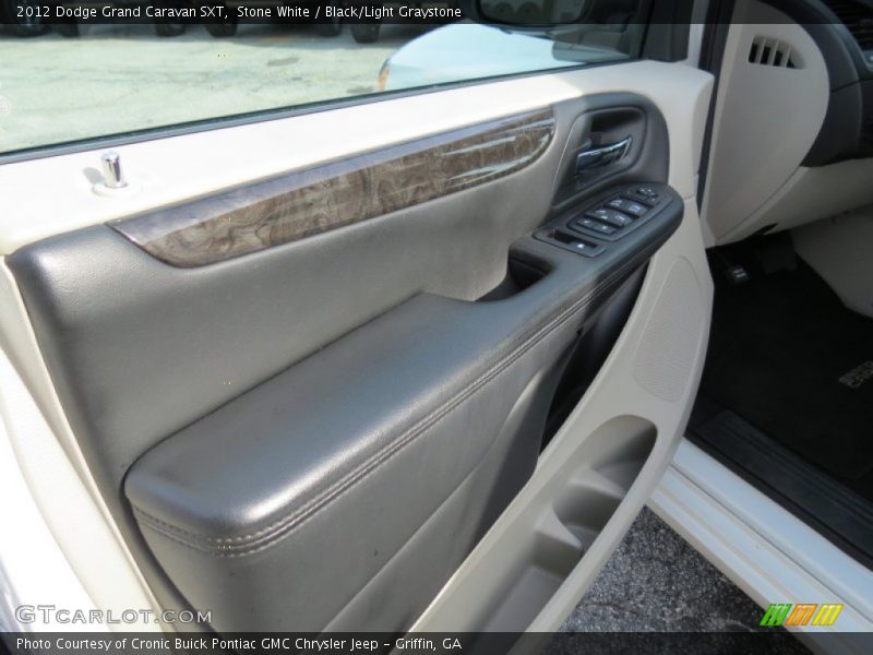 Stone White / Black/Light Graystone 2012 Dodge Grand Caravan SXT