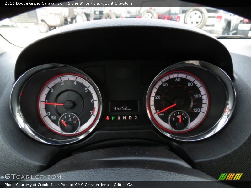 Stone White / Black/Light Graystone 2012 Dodge Grand Caravan SXT