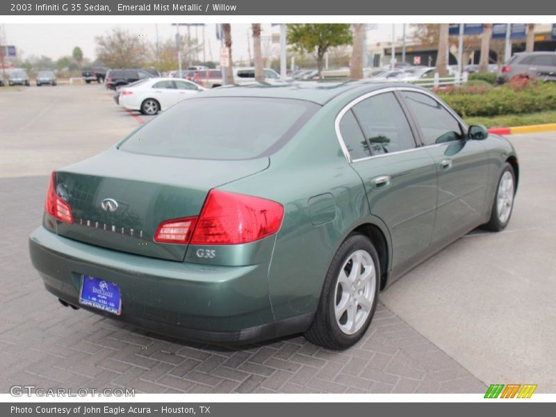 Emerald Mist Metallic / Willow 2003 Infiniti G 35 Sedan