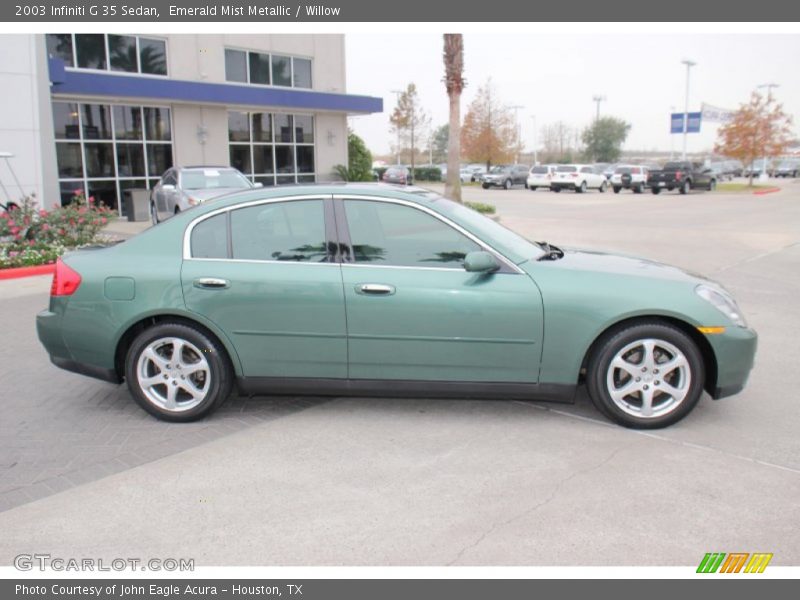 Emerald Mist Metallic / Willow 2003 Infiniti G 35 Sedan