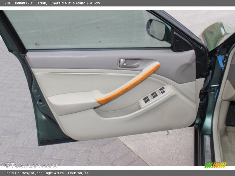 Emerald Mist Metallic / Willow 2003 Infiniti G 35 Sedan