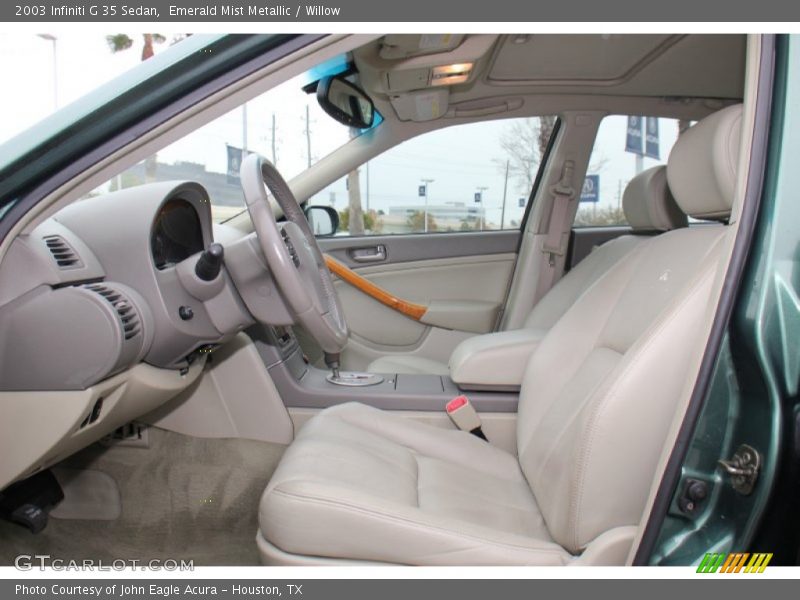 Front Seat of 2003 G 35 Sedan