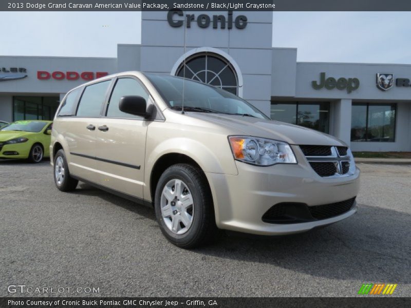 Sandstone / Black/Light Graystone 2013 Dodge Grand Caravan American Value Package
